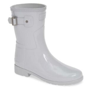 Hunter Glossy Gray Rain Boots